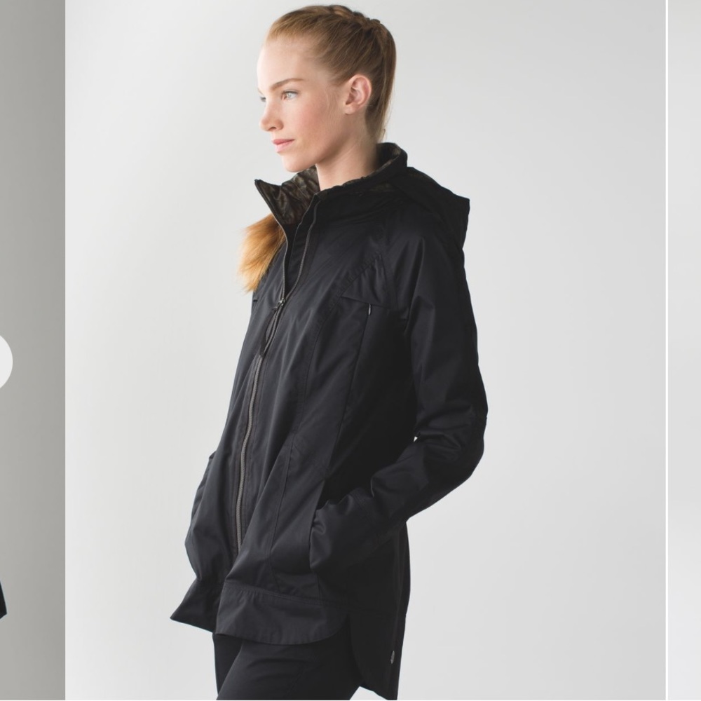 lululemon athletica Black Hooded Softshell Jacket
